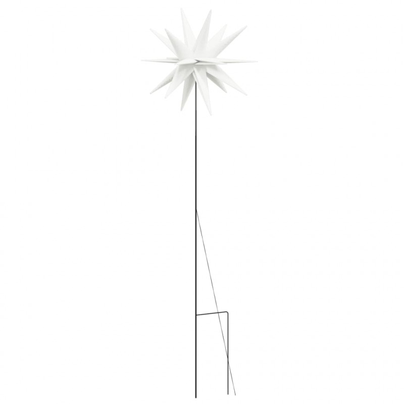 Ozdoba świetlna LED na kołku, składana, biała, 57 cm