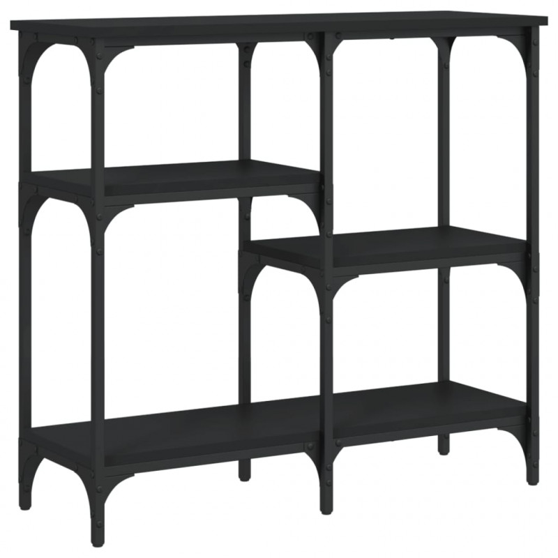 Stolik konsolowy, czarny, 80x29x75 cm, materiał drewnopochodny