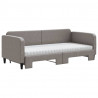 Sofa rozsuwana z materacami, kolor taupe, 90x200 cm, tkanina