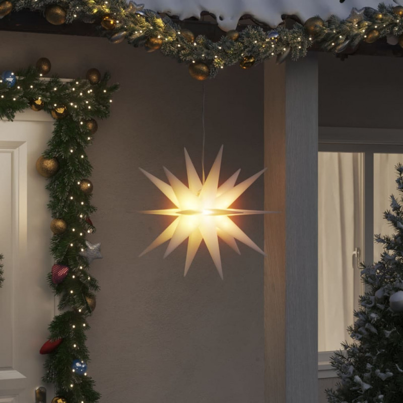 Ozdoby świetlne z LED, 3 szt., składane, białe, 57 cm
