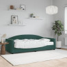 Sofa z materacem do spania, ciemnozielona, 80x200 cm, aksamit