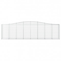 Kosze gabionowe, 2 szt, 400x50x100/120 cm, galwanizowane żelazo
