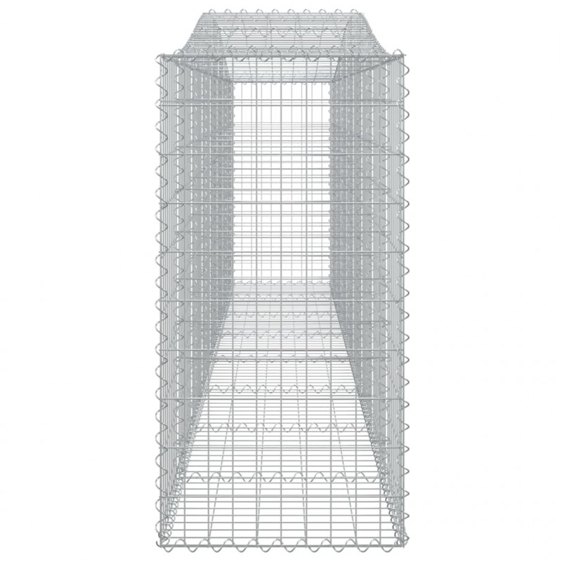 Kosze gabionowe, 2 szt, 400x50x100/120 cm, galwanizowane żelazo