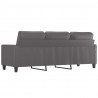 3-osobowa sofa, szara, 180 cm, sztuczna skóra