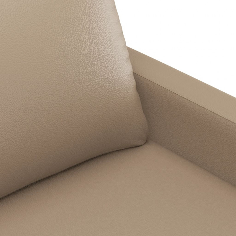 Fotel, kolor cappuccino, 60 cm, obity sztuczną skórą