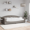 Sofa z materacem do spania, kolor taupe, 100x200 cm, tkanina