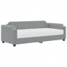 Sofa z materacem, jasnoszara, 90x190 cm, tkanina