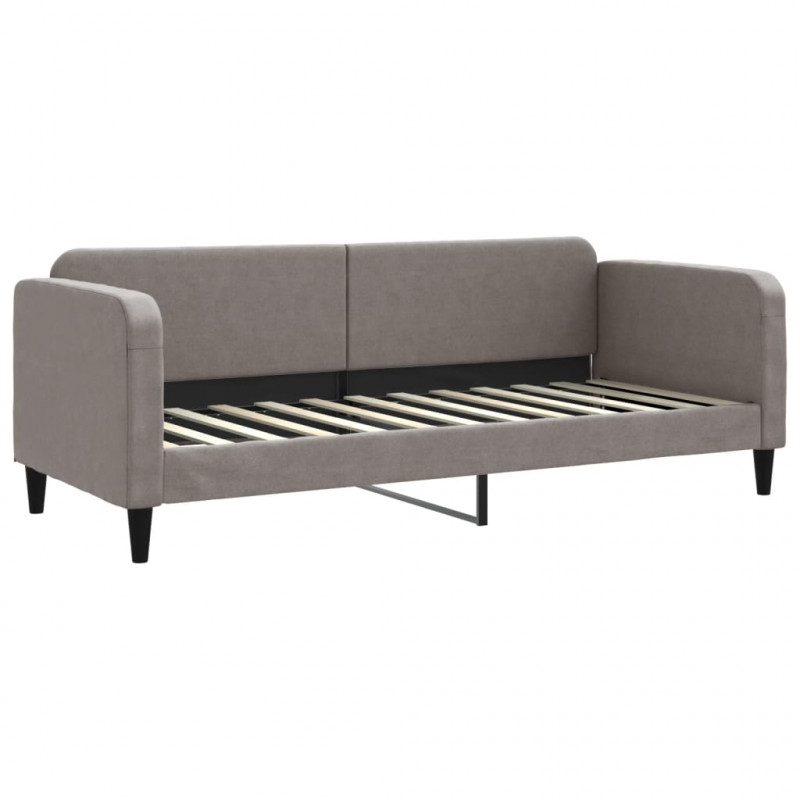 Sofa rozsuwana z szufladami, taupe, 80x200 cm, tkanina