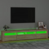 Szafka pod TV z oświetleniem LED, dąb sonoma, 210x35x40 cm