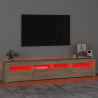 Szafka pod TV z oświetleniem LED, dąb sonoma, 210x35x40 cm