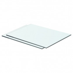 Półki, 2 szt., panel z przezroczystego szkła, 40 x 25 cm