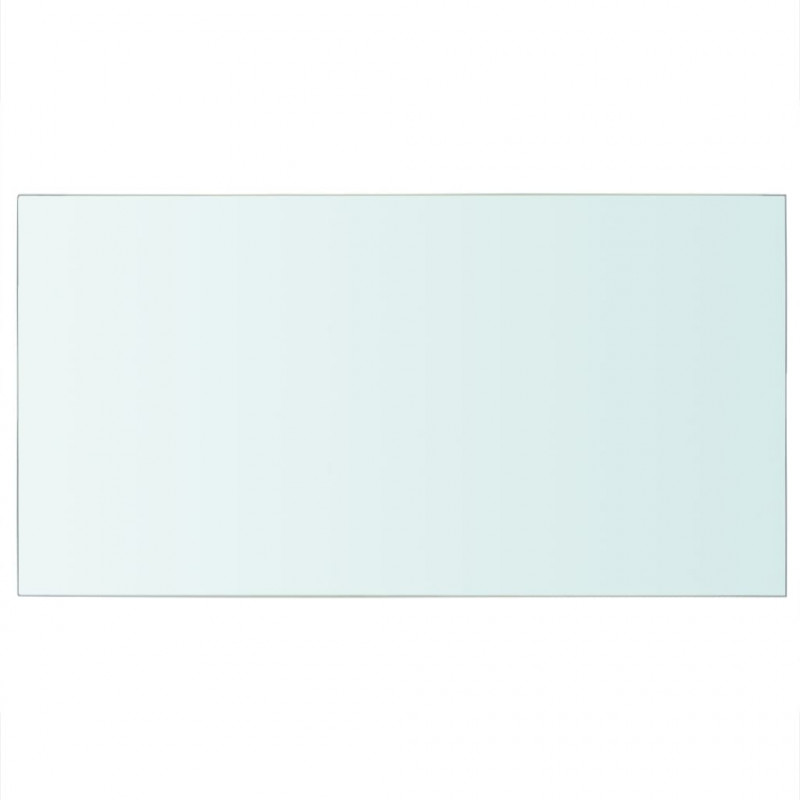 Półki, 2 szt., panel z przezroczystego szkła, 40 x 25 cm