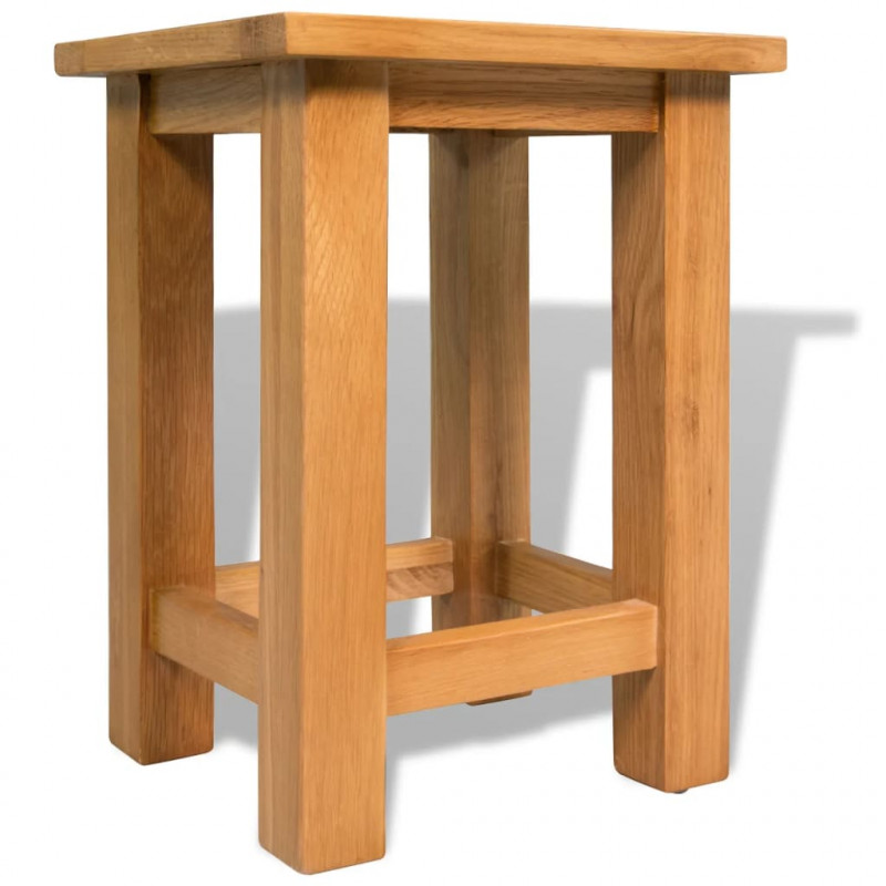 Stoliki, 2 szt., 27x24x37 cm, lite drewno dębowe