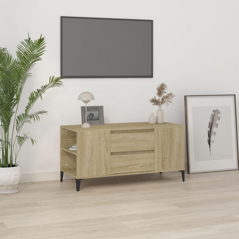 Szafka pod TV, dąb sonoma, 102x44,5x50 cm