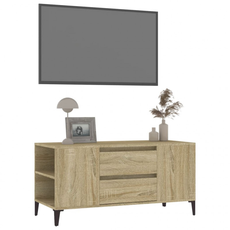 Szafka pod TV, dąb sonoma, 102x44,5x50 cm