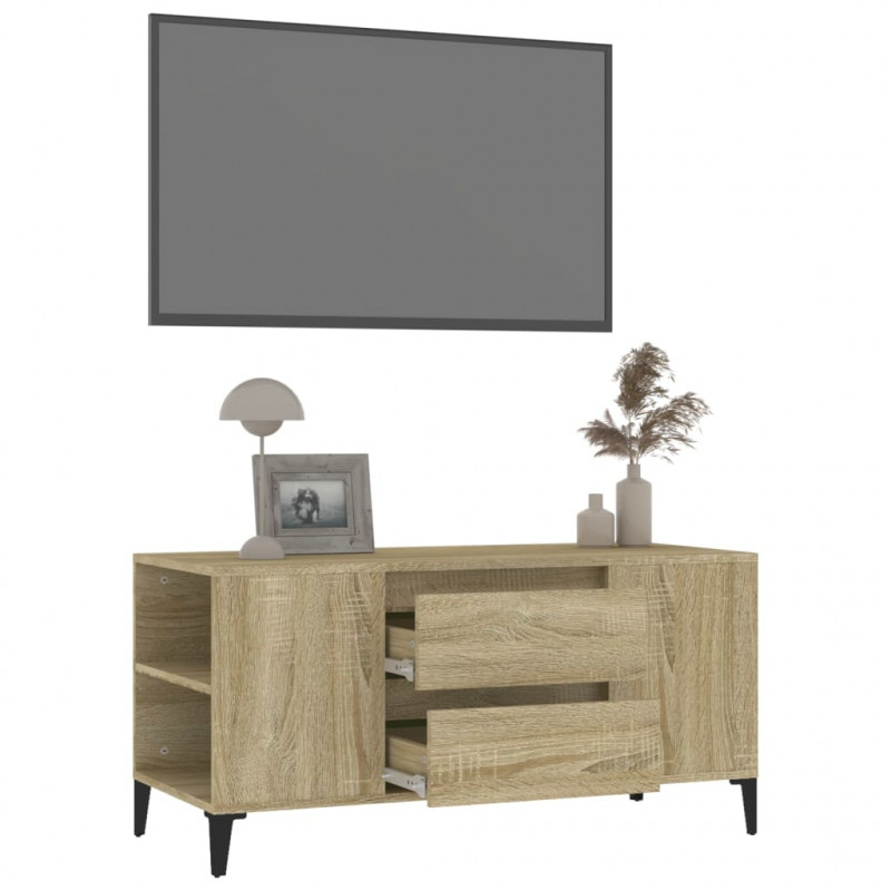 Szafka pod TV, dąb sonoma, 102x44,5x50 cm