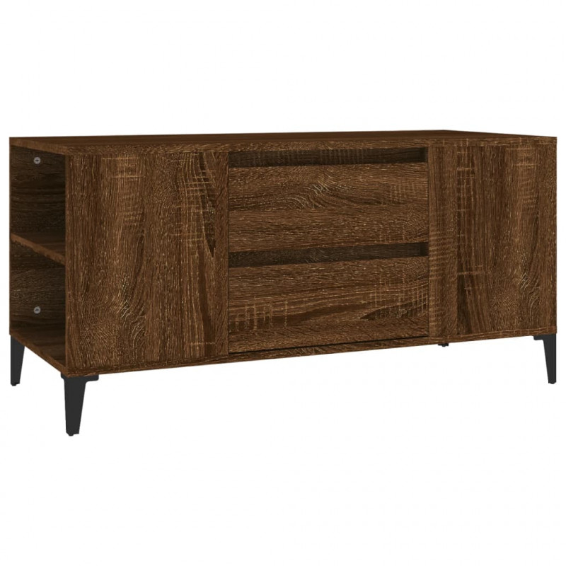 Szafka pod TV, brązowy dąb, 102x44,5x50 cm