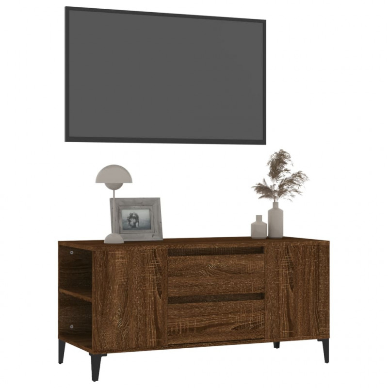 Szafka pod TV, brązowy dąb, 102x44,5x50 cm