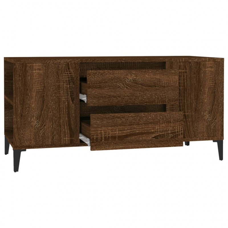 Szafka pod TV, brązowy dąb, 102x44,5x50 cm
