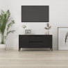 Szafka pod TV, czarna, 102x44,5x50 cm, materiał drewnopochodny
