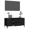 Szafka pod TV, czarna, 102x44,5x50 cm, materiał drewnopochodny