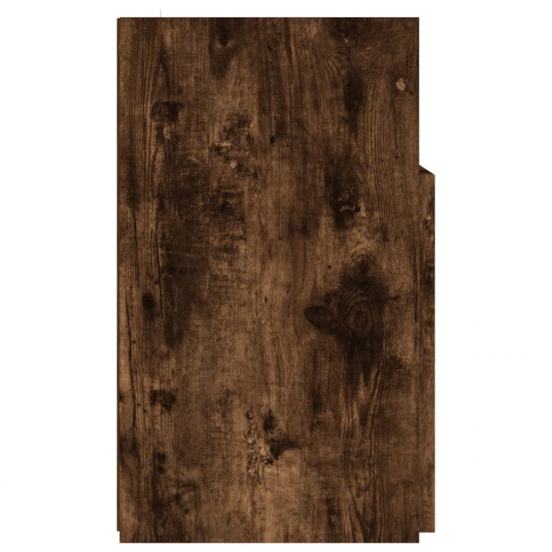 Szafka TV z oświetleniem LED, przydymiony dąb, 120x30x50 cm