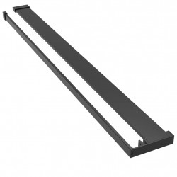 Półka ścienna do prysznica typu walk-in, czarna, 115 cm
