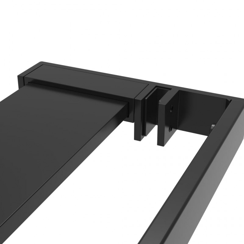 Półka ścienna do prysznica typu walk-in, czarna, 115 cm