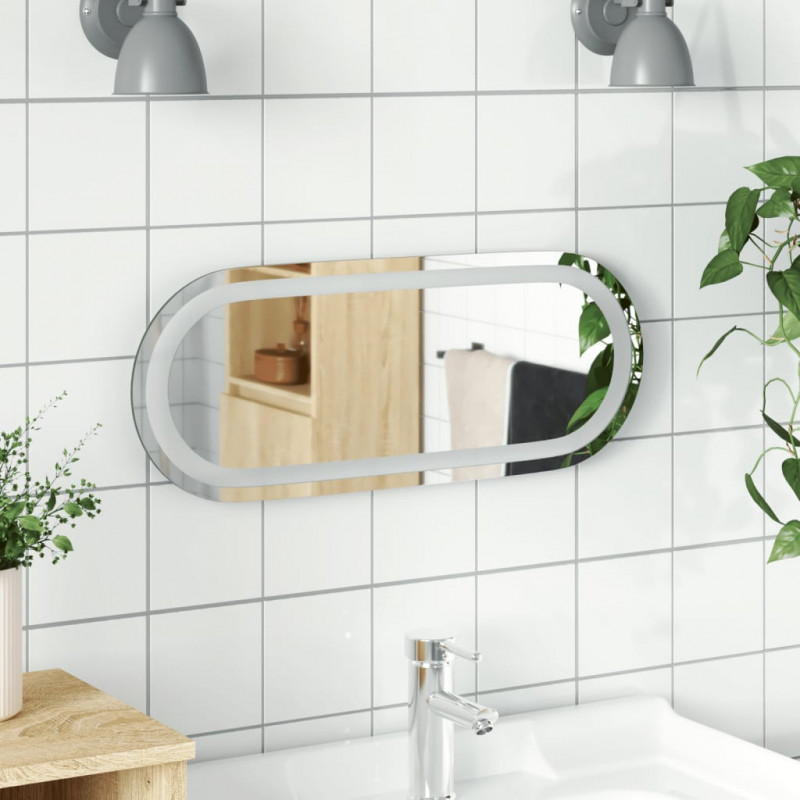 Lustro łazienkowe z LED, 50x20 cm, owalne