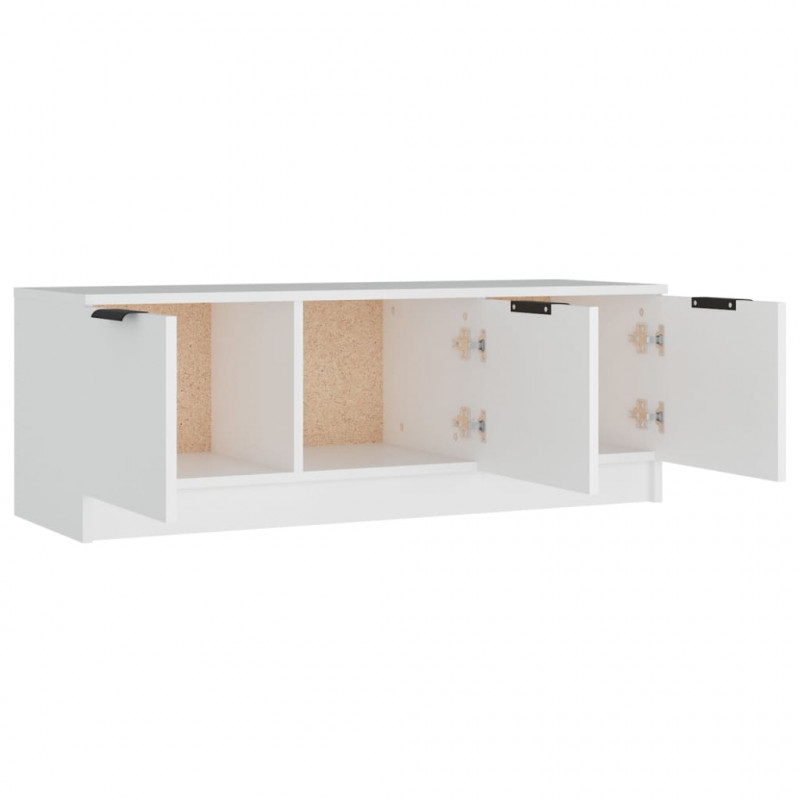 Szafka pod telewizor, biała, 102x35x36,5 cm