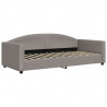 Sofa rozsuwana z szufladami, taupe, 90x200 cm, tkanina