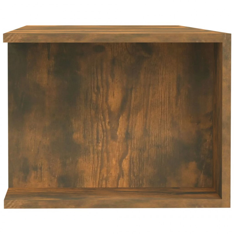 Szafka TV z oświetleniem LED, przydymiony dąb, 135x39x30 cm