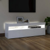 Szafka pod TV z oświetleniem LED, biała, 120x35x40 cm