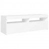Szafka pod TV z oświetleniem LED, biała, 120x35x40 cm