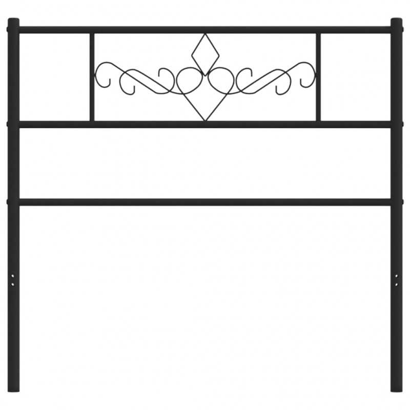 Metalowe wezgłowie, czarne, 100 cm