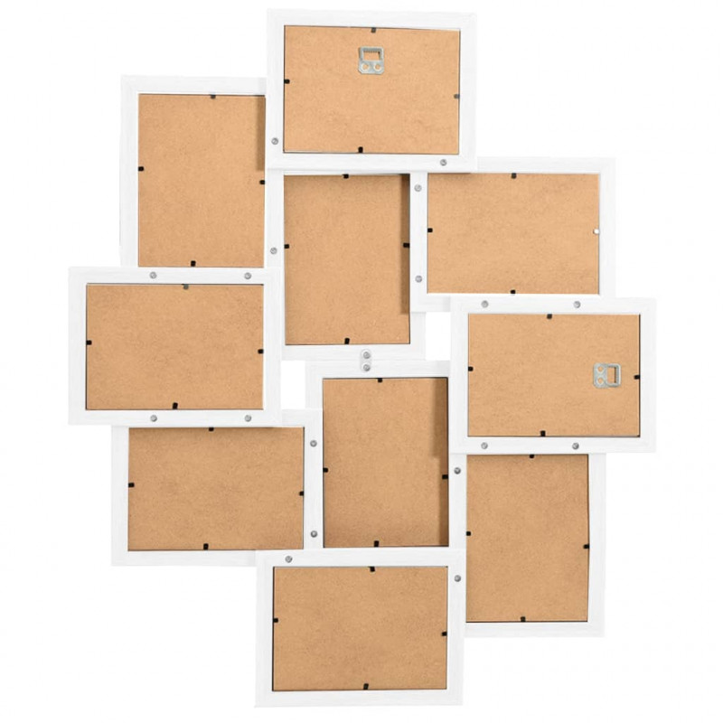 Ramka na 10 zdjęć 13x18 cm, biała, MDF