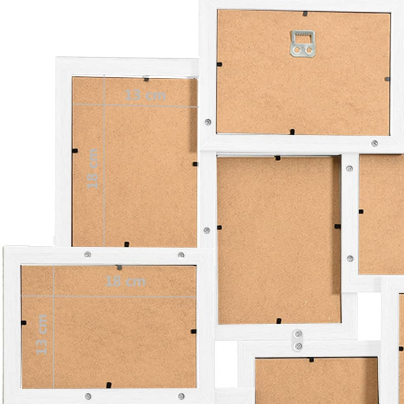 Ramka na 10 zdjęć 13x18 cm, biała, MDF