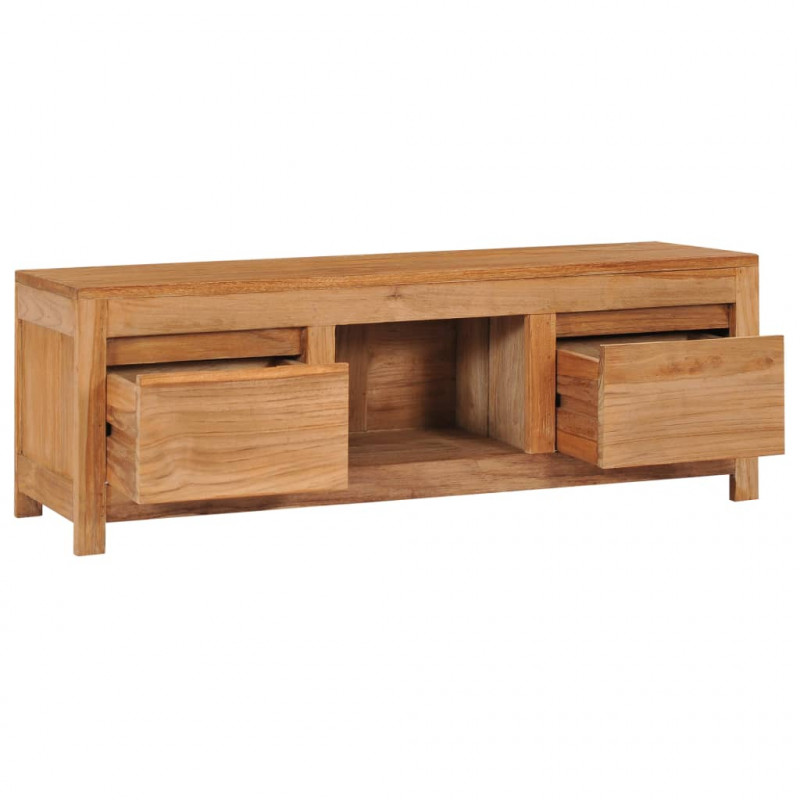 Szafka pod telewizor, 100x30x35 cm, lite drewno tekowe