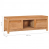 Szafka pod telewizor, 100x30x35 cm, lite drewno tekowe