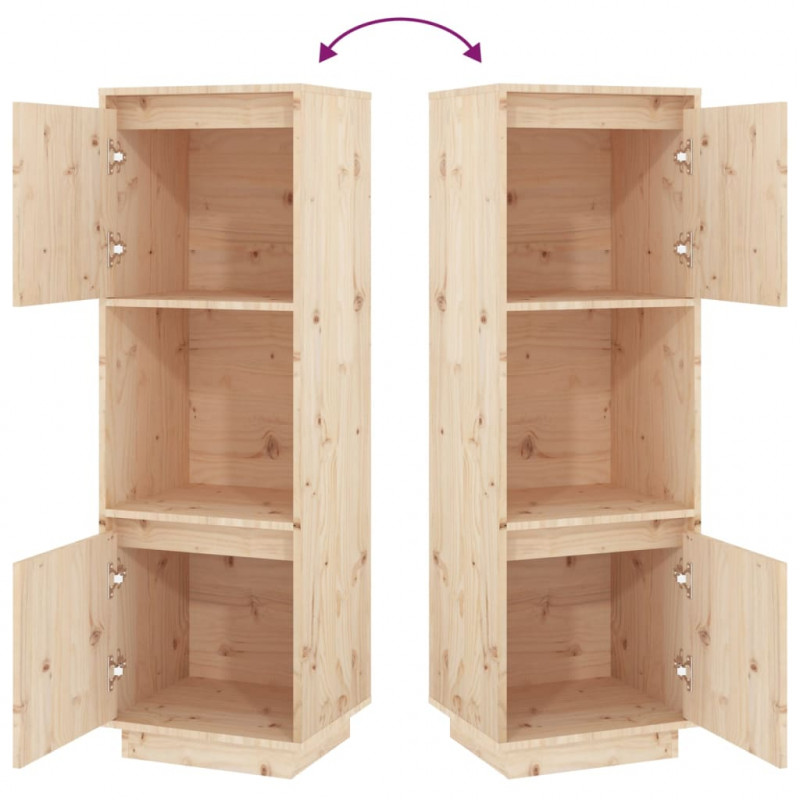 Szafka, 38x35x117 cm, lite drewno sosnowe