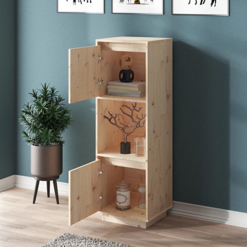 Szafka, 38x35x117 cm, lite drewno sosnowe