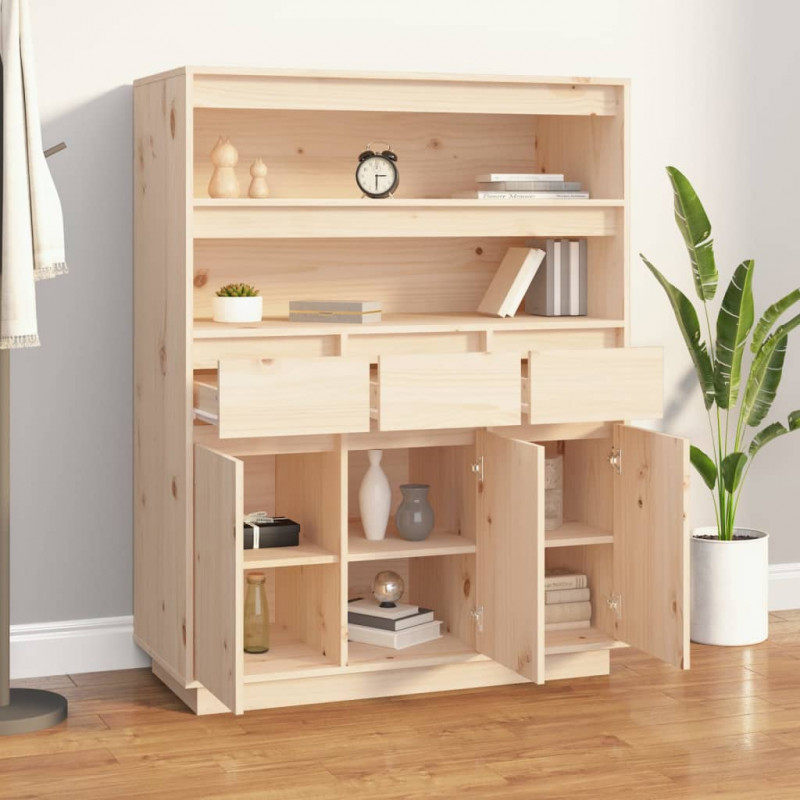 Szafka, 89x40x116,5 cm, lite drewno sosnowe