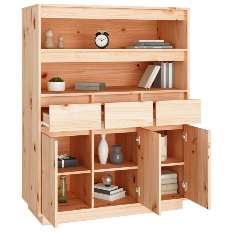 Szafka, 89x40x116,5 cm, lite drewno sosnowe