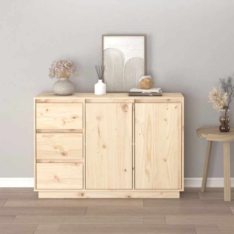 Szafka, 111x34x75 cm, lite drewno sosnowe