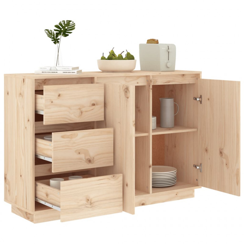 Szafka, 111x34x75 cm, lite drewno sosnowe