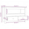 Szafka pod telewizor, 79x35x52 cm, lite drewno sosnowe