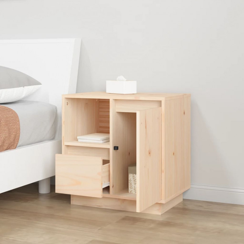Szafki nocne, 2 szt., 50x34x50 cm, lite drewno sosnowe