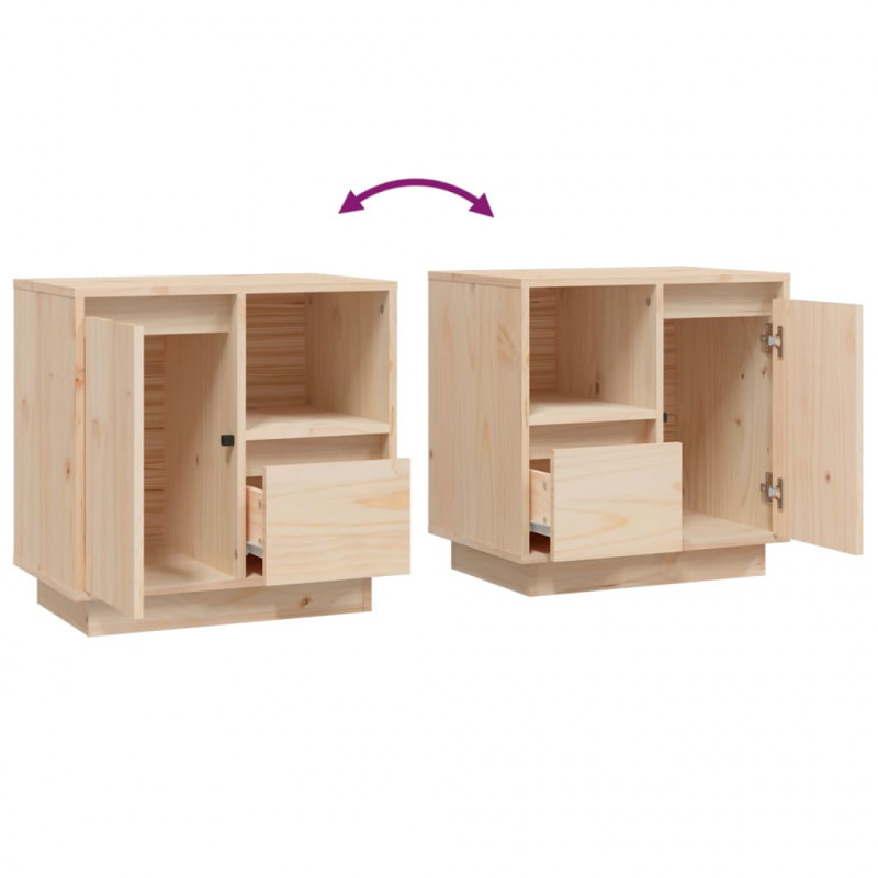 Szafki nocne, 2 szt., 50x34x50 cm, lite drewno sosnowe