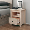 Szafka nocna, 40x35x49 cm, lite drewno sosnowe