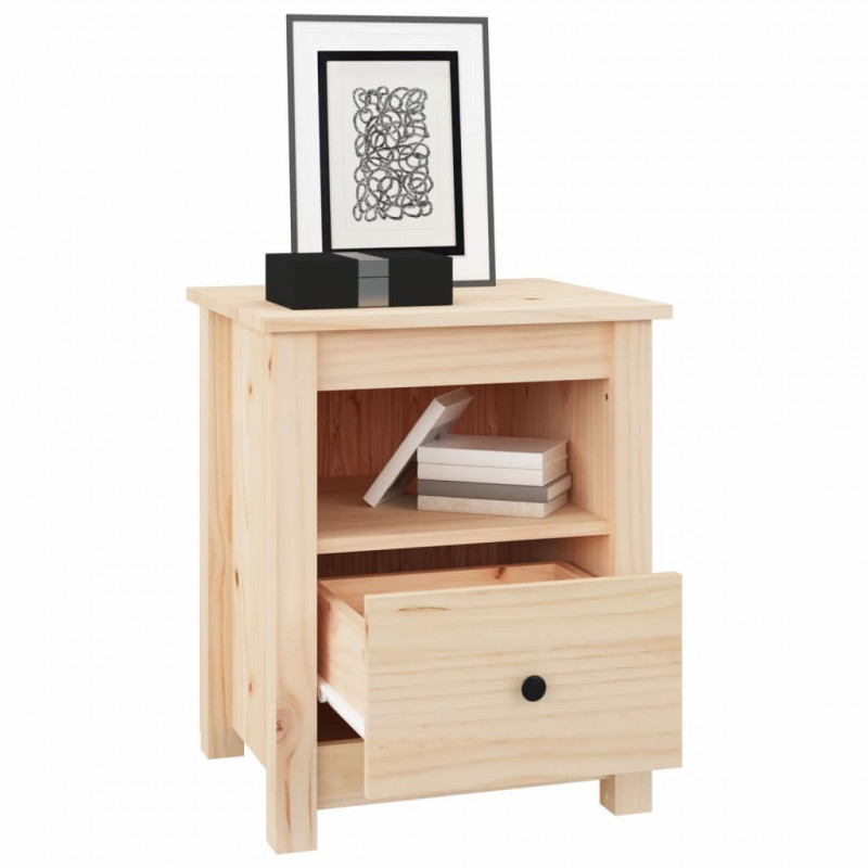 Szafka nocna, 40x35x49 cm, lite drewno sosnowe